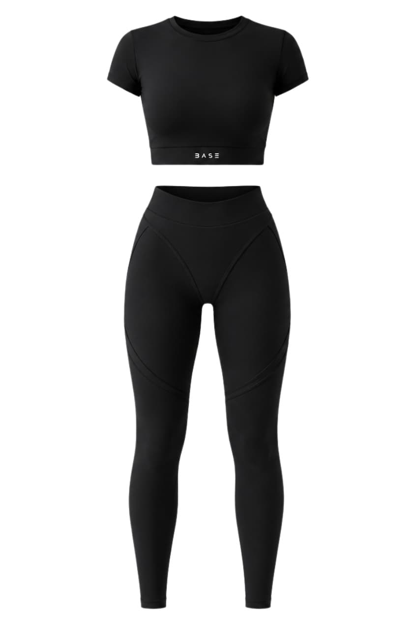 Комплект Aura With T-shirt лосини та футболка чорний